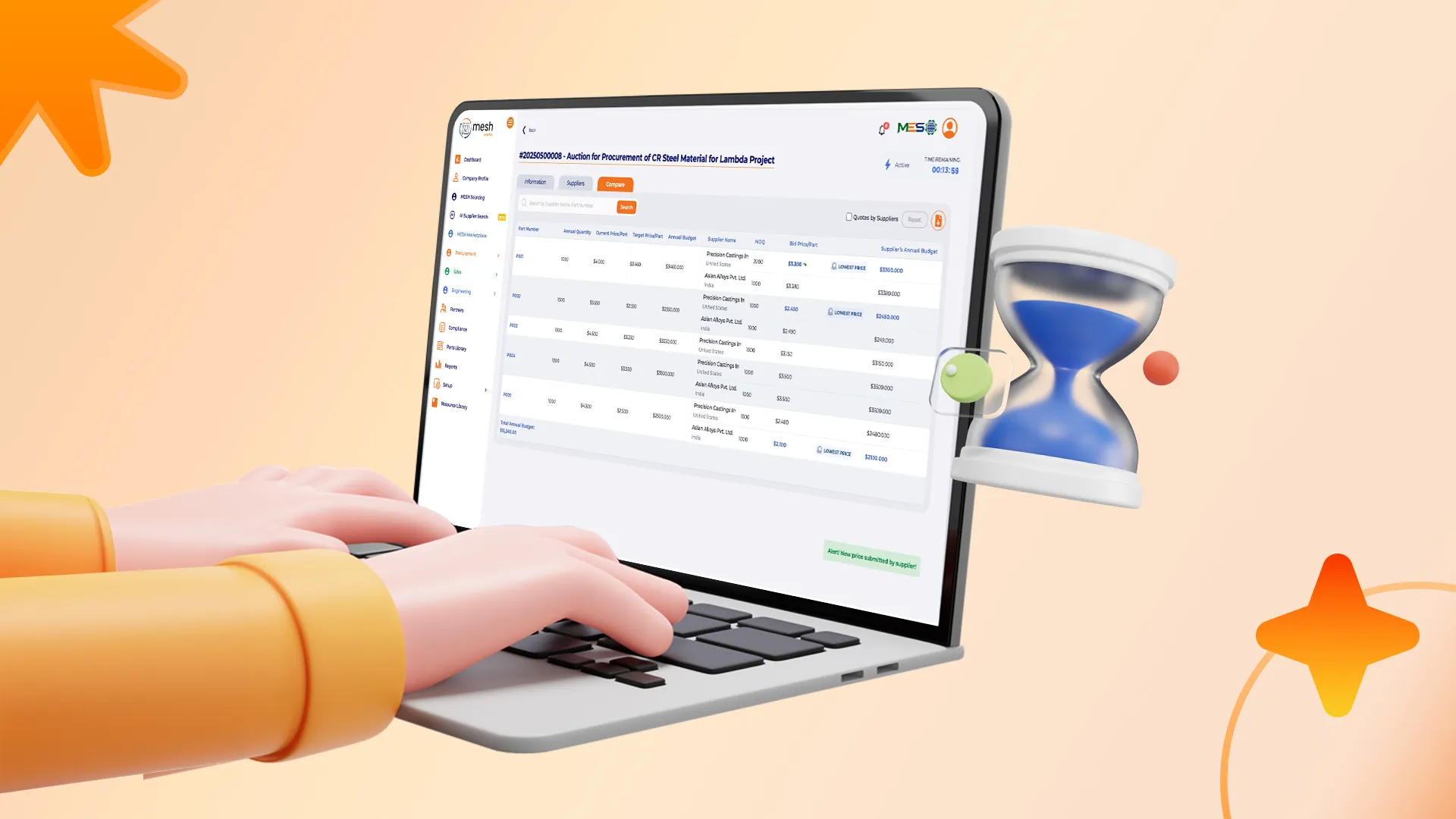 Reverse Auction Demo - Click to play